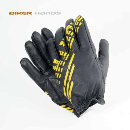 black-motorcycle-gloves-yellow-print