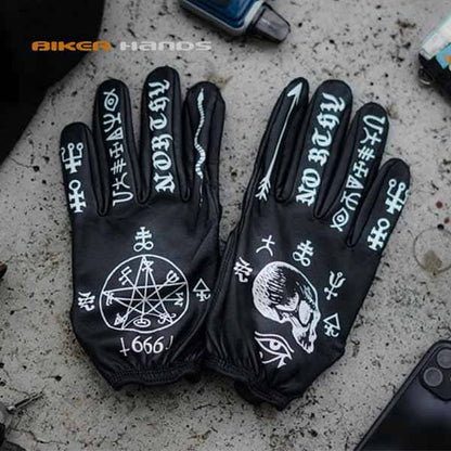 black-leather-gloves-esoteric-mystical-occult-design

