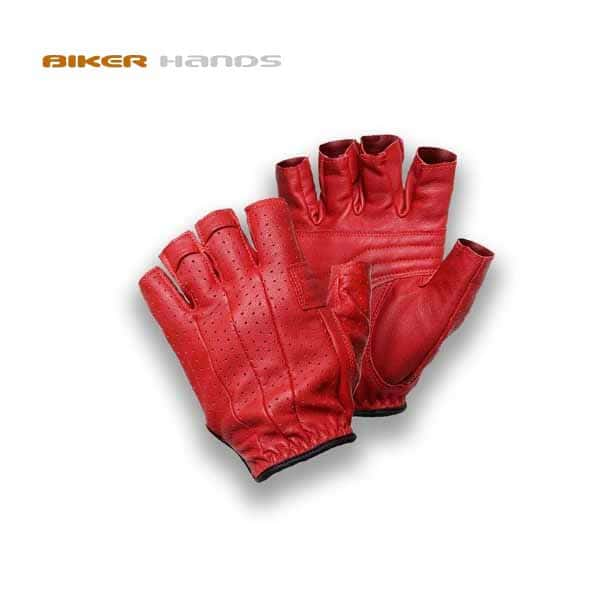 red-half-finger-leather-motorcycle-gloves