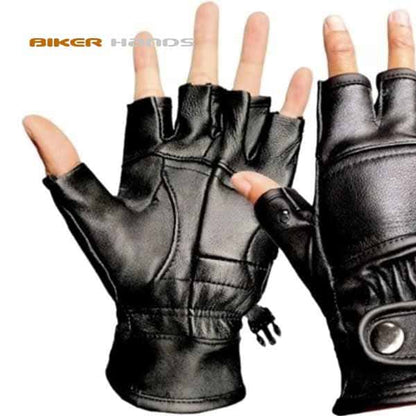 black-sheepskin-fingerless-gloves-for-motorcycle-riding